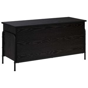vidaXL Lagringsboks Svart eik 80 x 40 x 49,5 cm Konstruert tre