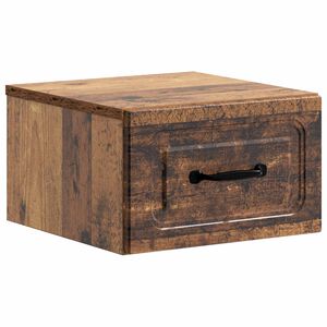 vidaXL Vegghengt Nattbord Gammelt tre 34,5 x 33 x 20 cm Konstruert tre