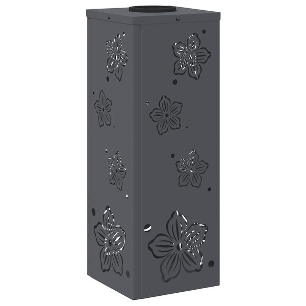 vidaXL Solenergi LED stibelys 2 pcs Antrasitt Kaldvalset st&aring;l