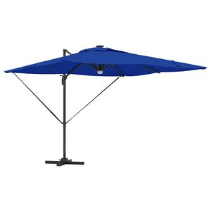 vidaXL Roma parasol Blå 286 x 285 x 270 cm Aluminium og polyester