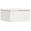 vidaXL Nattbord med skuff Hvit 37 x 35 x 18,5 cm Heltre furu