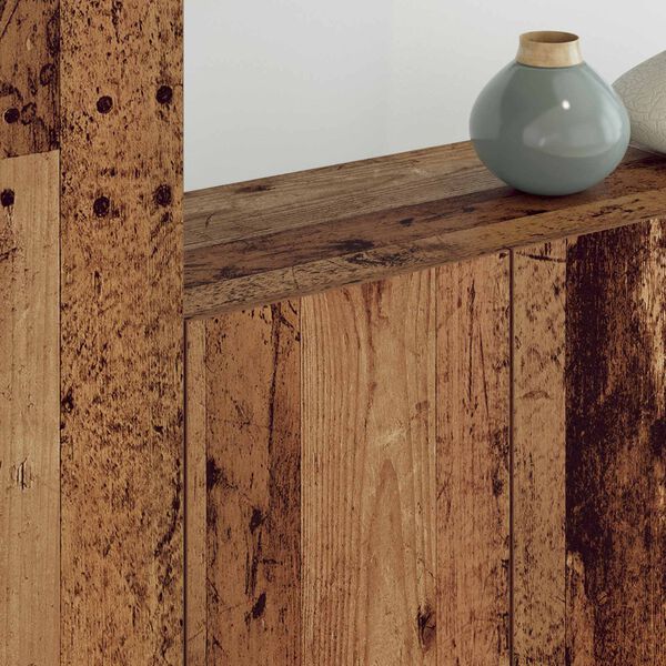 vidaXL TV Vegg-enhet Veggmontert 5 pcs Gamle tre Konstruert tre