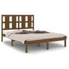 vidaXL Sengeramme honningbrun heltre furu 140x190 cm