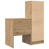vidaXL Skrivebord med skuff 2 pcs Artisan Eik