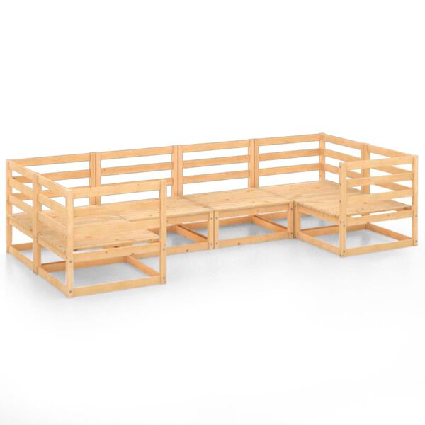 vidaXL Hagesofagruppe 6 deler heltre furu