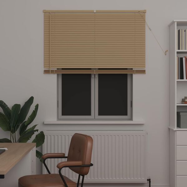 vidaXL Venetiansk persienne Lys Brun med M&oslash;nster 150 x 120 cm PVC