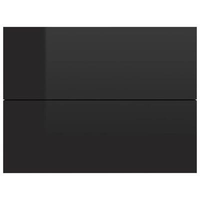 vidaXL Nattbord høyglans svart 40x30x30 cm sponplate