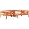 vidaXL Sengeramme uten madrass voksbrun 75x190 cm heltre furu
