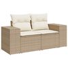 vidaXL Hagesofaer med puter 10 deler beige polyrotting akasie