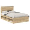 vidaXL Sengestamme med hodegjerde Sonoma 120 x 190 cm Massiv furu