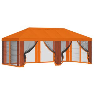 vidaXL Teltduk med sidevegger 6 x 3 m Oransje Polyester 190