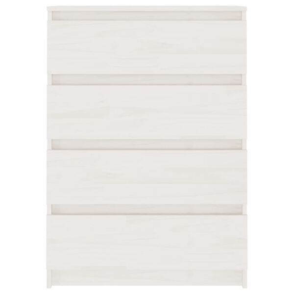 vidaXL Sideskap hvit 60x36x84 cm heltre furu