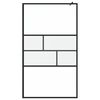 vidaXL Walk-in Dusjvegg Svart 80 x 195 x 0.5 cm Glass og Aluminium
