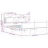 vidaXL Sengeramme uten madrass brun eik 150x200 cm konstruert tre
