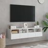 vidaXL Veggmonterte TV-benker 2 stk hvit 60x30x30 cm konstruert tre