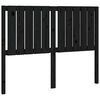 vidaXL Sengegavl svart 125,5x4x100 cm heltre furu