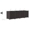 vidaXL Hageblomsterpotte 4 pcs Brun Plast