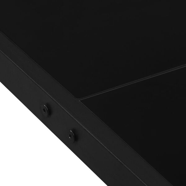 vidaXL Hagebord 130x130x72 cm stål og glass svart