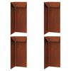 vidaXL Sneglenett 4 pcs Rusten 10 x 10 x 25 cm Cortenst&aring;l