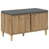 vidaXL Skobenk med pute Artisan eik 80 x 38 x 46 cm Konstruert tre