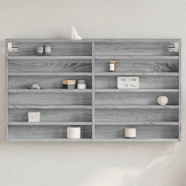 vidaXL Hyller gr&aring; sonoma 100x8,5x58 cm konstruert tre