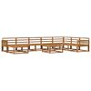 vidaXL Utend&oslash;rs sofa-sett 9 pcs Naturlig Solid akasietre