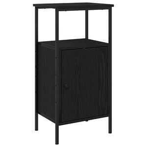 vidaXL Nattbordskap Svart Eik 41 x 31 x 80 cm Konstruert tre