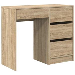 vidaXL Skrivebord Sonoma eik Konstruert tre 90 x 37,5 x 75 cm