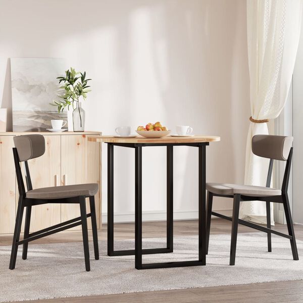 vidaXL Bordplate rund Ø80x2 cm heltre akasie