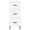 vidaXL Highboard hvit 34,5x34x180 cm konstruert tre