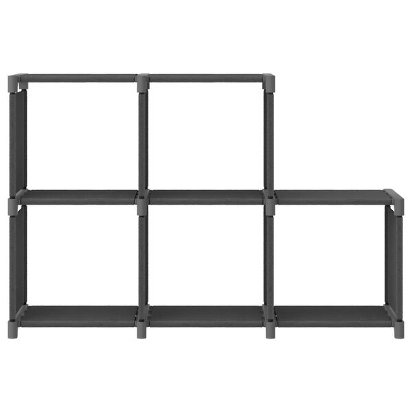 vidaXL Displayhylle med 5 kuber gr&aring; 103x30x72,5 cm stoff