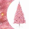 vidaXL Kunstig Forh&aring;ndsopplyst Juletre med 300 LED Rosa 240 cm PVC