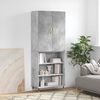 vidaXL Highboard betonggr&aring; 69,5x34x180 cm konstruert tre