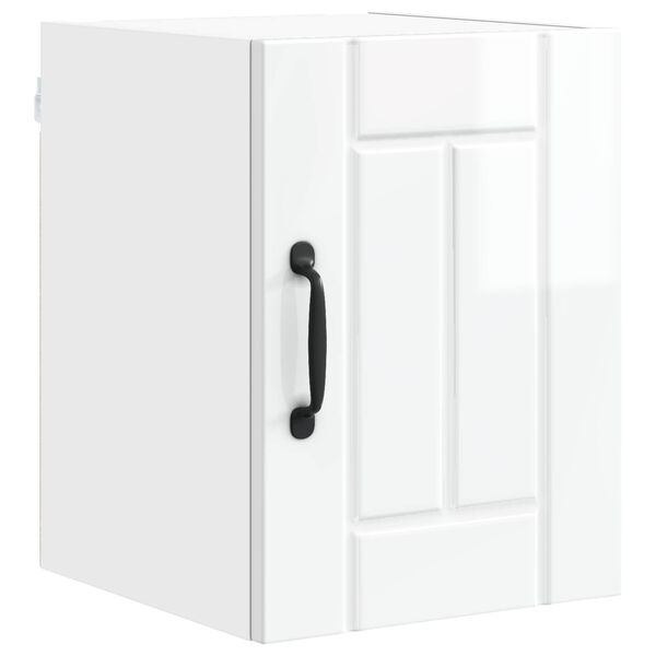 vidaXL Kj&oslash;kkenskap H&oslash;yglanset hvit 30 x 31 x 40 cm Konstruert tre