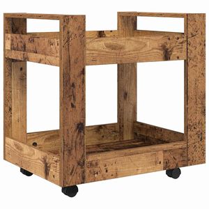 vidaXL Skrivebordvogn Gamle tre 60 x 45 x 60 cm Konstruert tre