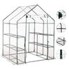 vidaXL Drivhus med 8 hyller 143x143x195 cm