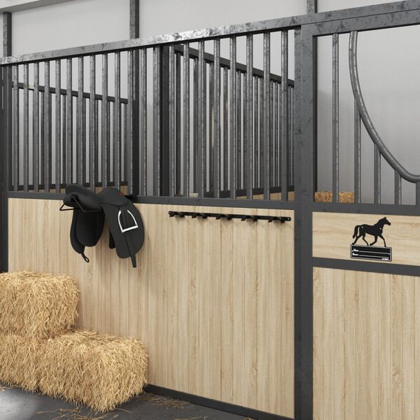 vidaXL Hodelaghenger for 5 hodelag svart jern