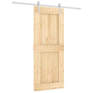 vidaXL Skyved&oslash;r med monteringstilbeh&oslash;r 85x210 cm heltre furu