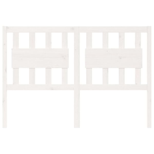 vidaXL Sengegavl hvit 145,5x4x100 cm heltre furu