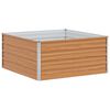 vidaXL H&oslash;ybed Lys Brun 100 x 100 x 45 cm Galvanisert st&aring;l