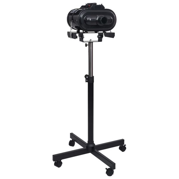 vidaXL H&aring;rf&oslash;ner for kj&aelig;ledyr med dobbel motor stativ svart plast st&aring;l