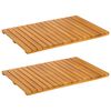 vidaXL Badematte Ensfarget Brun 60 x 40 cm Solid akasietre