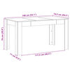 vidaXL Spisebord gammelt tre 140x74,5x76 cm konstruert tre