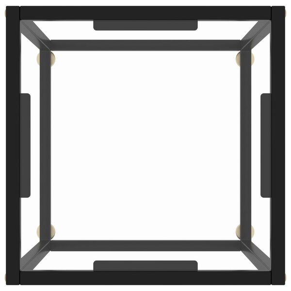 vidaXL Salongbord svart med herdet glass 40x40x50 cm