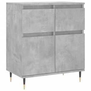 vidaXL Skjenk betonggr&aring; 60x35x70 cm konstruert tre