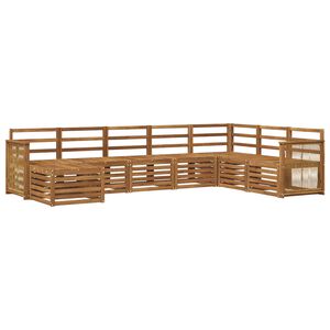 vidaXL Utend&oslash;rs sofa-sett 6 pcs Naturlig Solid akasietre