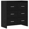 vidaXL Serviesskap Svart eik 75 x 33 x 80 cm Konstruert tre