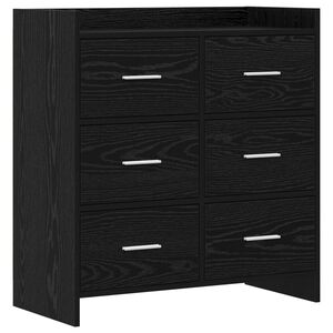 vidaXL Serviesskap Svart eik 75 x 33 x 80 cm Konstruert tre