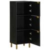 vidaXL Highboard svart 40x33x110 cm konstruert tre