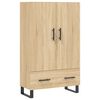 vidaXL Highboard sonoma eik 69,5x31x115 cm konstruert tre